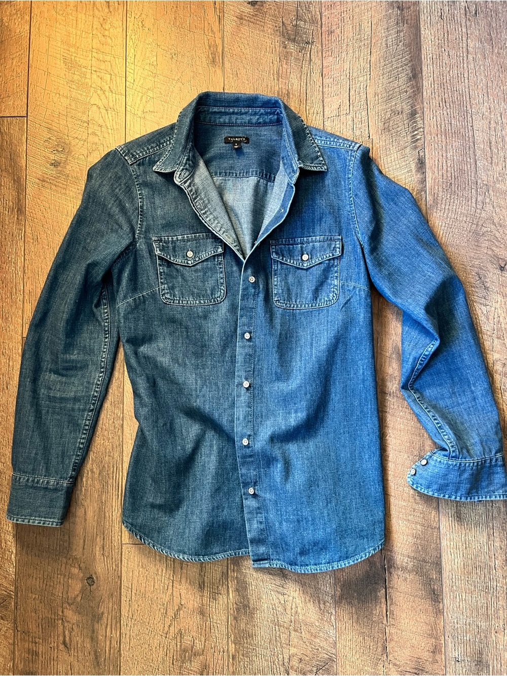 Talbots women Denim Button-Down Shirt - Blue